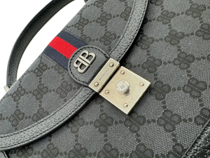 Gucci X BALENCIAGA BB Supreme Monogram Top Handle Bag