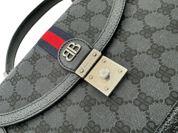 Gucci X BALENCIAGA BB Supreme Monogram Top Handle Bag