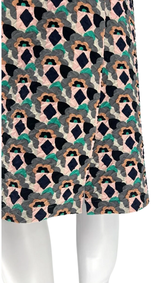 Prada Embossed Multi Color Geometric Print Pencil Skirt *NEW*