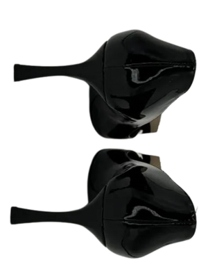 Christian Dior Black Patent Leather "Instinct" Pointed Toe Pumps