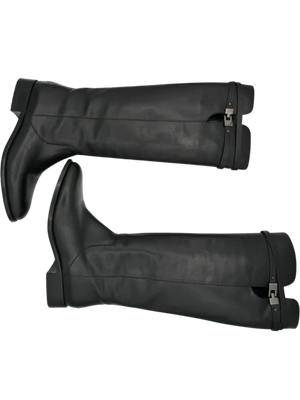 JIMMY CHOO Hyson Leather Riding Boots Size 39