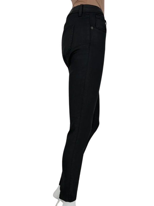 Burberry Wax Coated Skinny Low Rise
