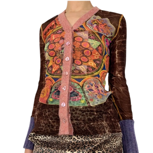 Jean Paul Gaultier F/W 1998  Zodiac/Astrology Mesh Cardigan- Vintage