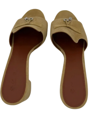 LORO PIANA Summer Charms embellished suede mules *NEW*