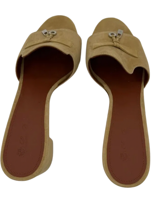 LORO PIANA Summer Charms embellished suede mules *NEW*