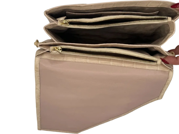 Nancy Gonzalez Origami Crocodile Chain Shoulder Bag