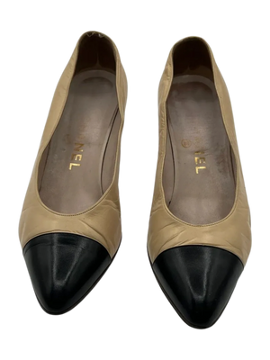 Classic Chanel Two Tone Pumps- Vintage