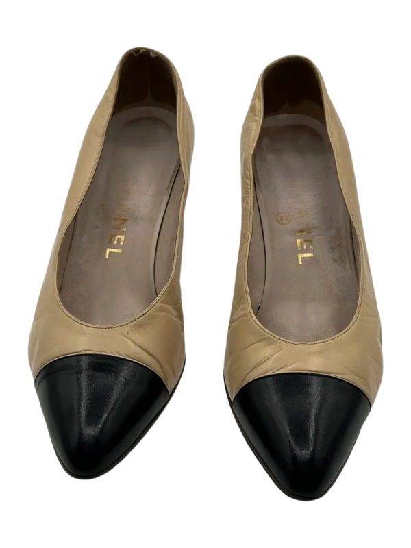 Classic Chanel Two Tone Pumps- Vintage