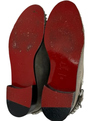 Christian Louboutin Egountina Gray Spike Suede Knee Boots Sz 39 $1500