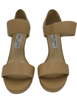 Jimmy Choo Alana Leather Double-Band Sandals