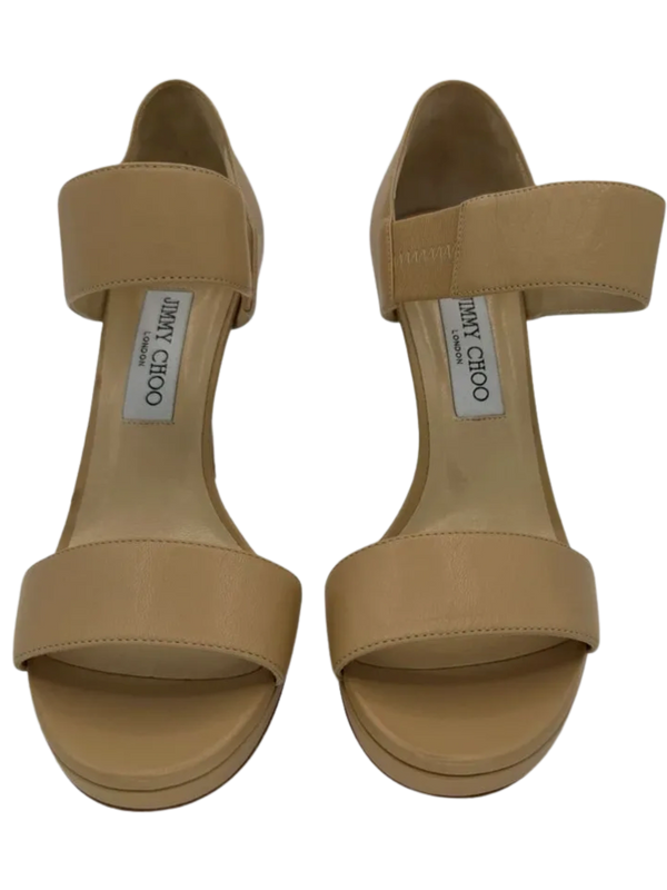 Jimmy Choo Alana Leather Double-Band Sandals