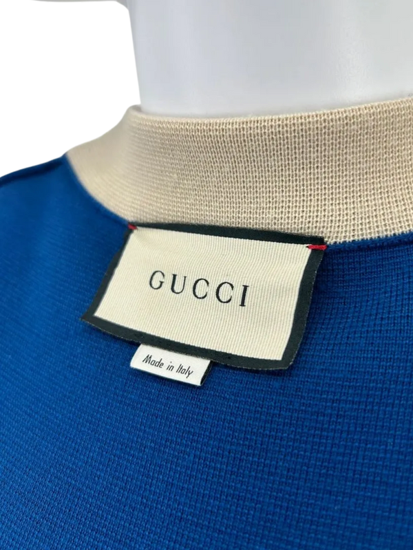 Gucci Blue Knit Wool Mini Dress – Size Large