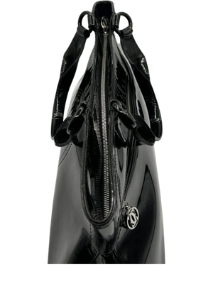 Cartier Large Handbag in Black Patent Leather