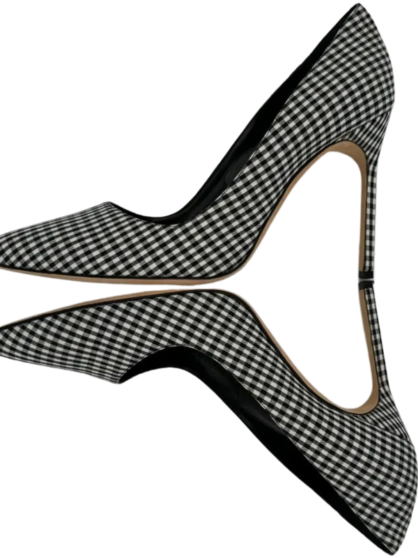 Manolo Blahnik Women's Black/White Gingham Stiletto