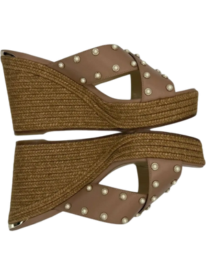 Jimmy Choo Dovina Studded Wedge Sandals *NEW*