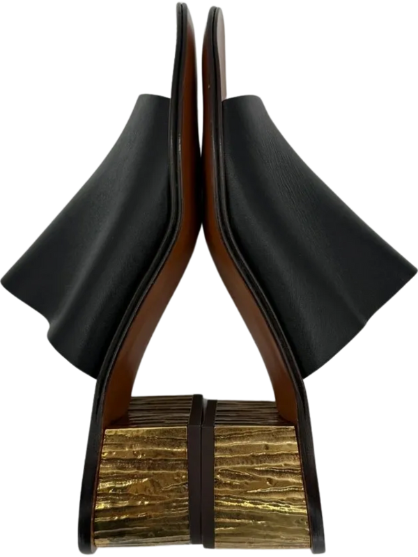 Chloe Qassie Leather Block-Heel Mule Sandal - Size 39.5