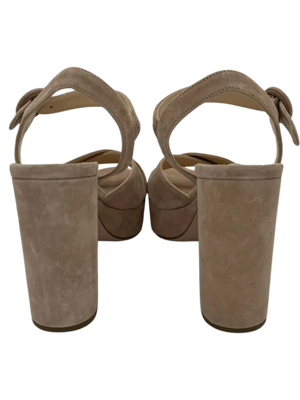 Prada Suede Crisscross Platform 30/105mm Sandals *NEW*