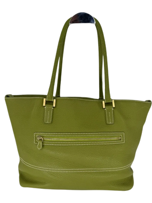 Loro Piana Sage Leather Globe Tote Bag