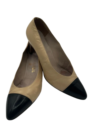 Classic Chanel Two Tone Pumps- Vintage