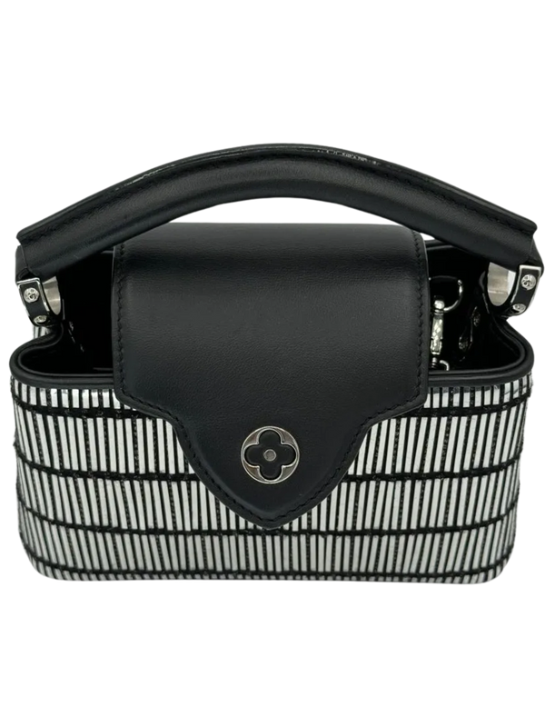 Louis Vuitton 2017 Mini Capucines Black/Silver Crossbody/Top Handle