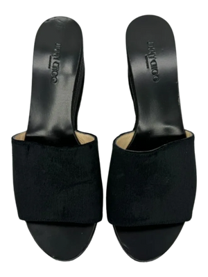 Jimmy Choo Deedee Liquid Velvet Jute Wedge Sandals *NEW*