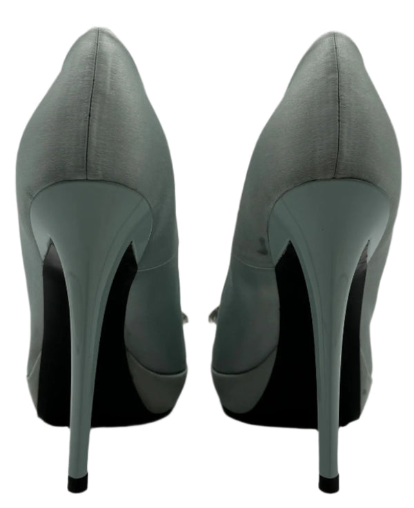Roger Vivier Trompette Satin Heels - Sz 39.5