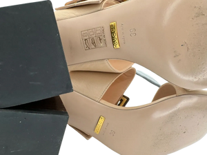 Gucci Beige Sandal With Bamboo Buckle