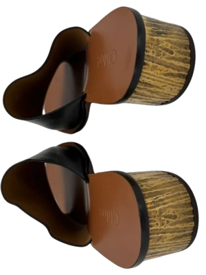 Chloe Qassie Leather Block-Heel Mule Sandal - Size 39.5