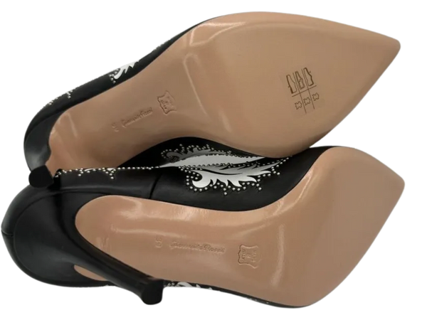 Gianvito Rossi Santa Fe Studded Pumps in Black Leather *NEW*