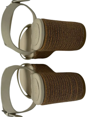 Brunello Cucinelli Stripe Platform Leather Wedge Sandals *NEW*