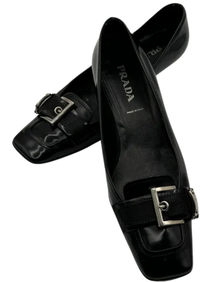 Prada Buckle Kitten Heels