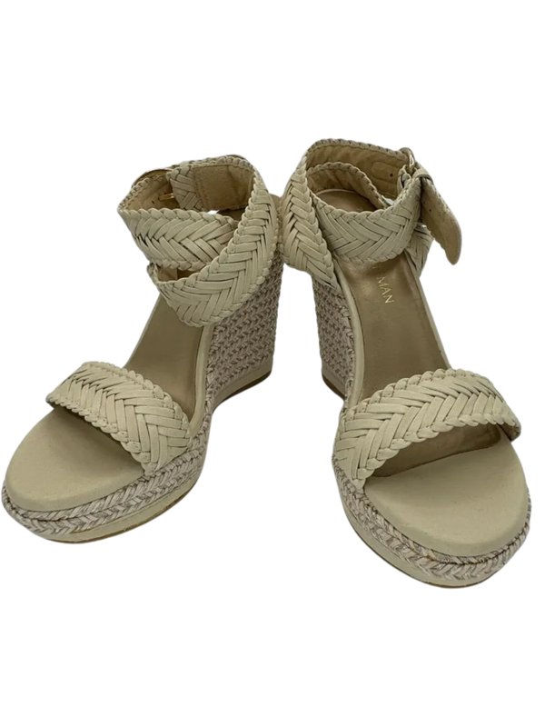 Stuart Weitzman Elixir Braided Leather Wedge Sandal *NEW*