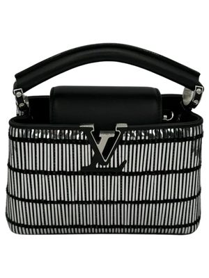 Louis Vuitton 2017 Mini Capucines Black/Silver Crossbody/Top Handle