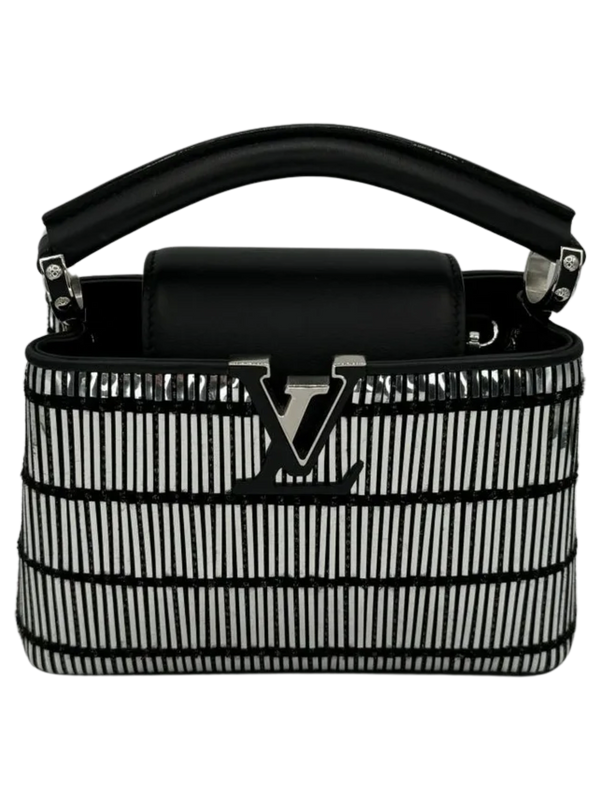 Louis Vuitton 2017 Mini Capucines Black/Silver Crossbody/Top Handle