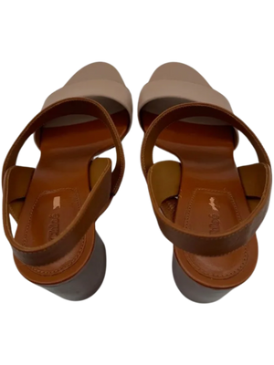 Chloe Mia Two Tone Block Heel Sandals