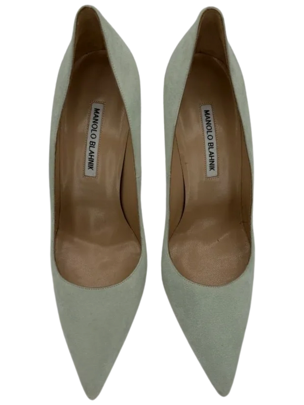 Manolo Blahnik BB 105mm Suede Pumps