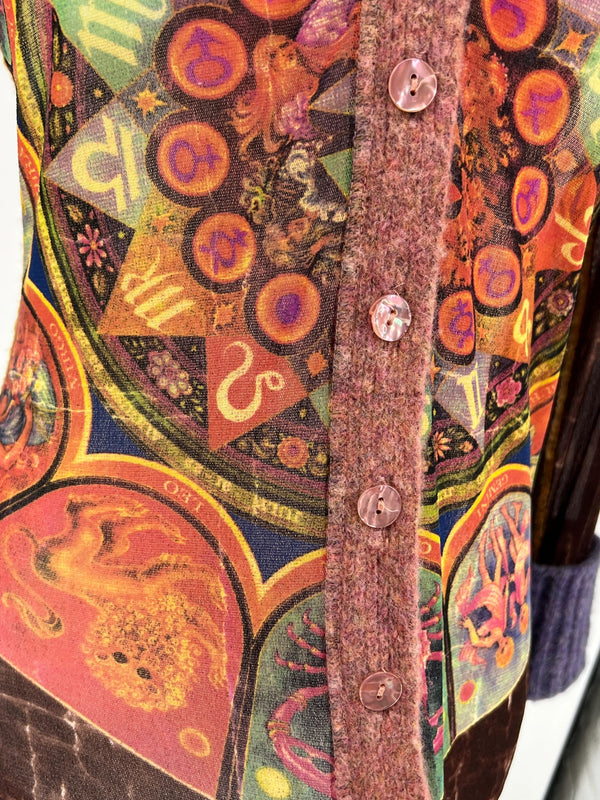 Jean Paul Gaultier F/W 1998  Zodiac/Astrology Mesh Cardigan- Vintage