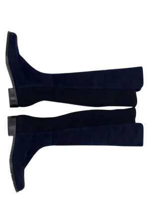 Stuart Weitzman Navy Suede 5050 Boots Size 8 - NEW