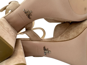 Prada Suede Crisscross Platform 30/105mm Sandals *NEW*