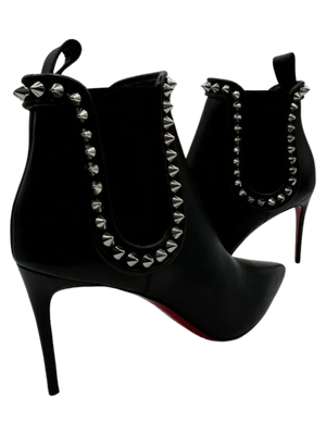 Christian Louboutin - Capaboot 85mm Spiked Napa Stiletto Ankle Boot Sz. 39.5