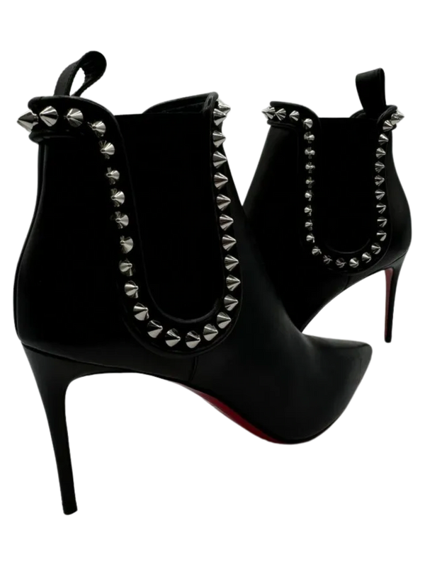 Christian Louboutin - Capaboot 85mm Spiked Napa Stiletto Ankle Boot Sz. 39.5
