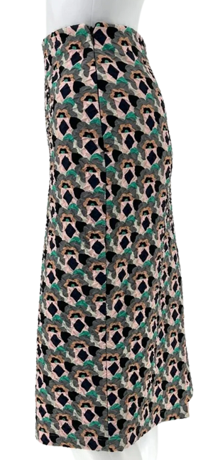 Prada Embossed Multi Color Geometric Print Pencil Skirt *NEW*