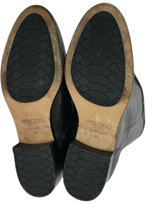 JIMMY CHOO Hyson Leather Riding Boots Size 39