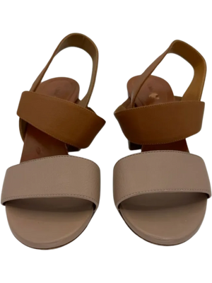 Chloe Mia Two Tone Block Heel Sandals