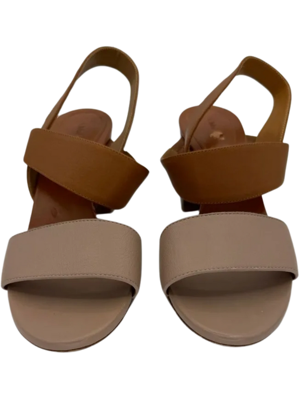 Chloe Mia Two Tone Block Heel Sandals