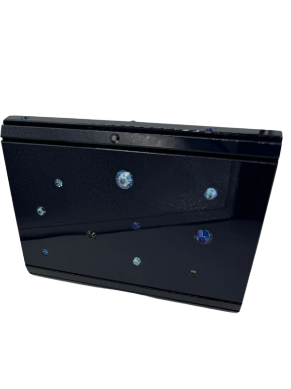 JIMMY CHOO Candy Crystal Chain Clutch Midnight Blue