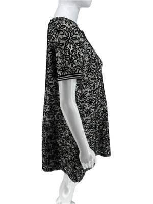 Alaia Iconic Stretch Knit Cap Sleeve Boat Neck A-line Mini Dress – Size 42