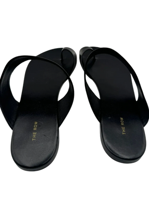 The Row Infradito Flat Leather Toe-Strap Slide Sandals - Size 39 *NEW*