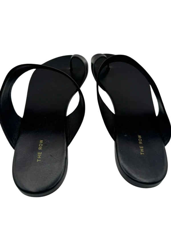 The Row Infradito Flat Leather Toe-Strap Slide Sandals - Size 39 *NEW*