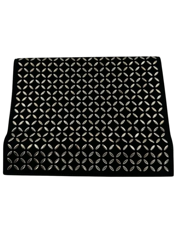 ALAÏA Suede Geometric accented Clutch